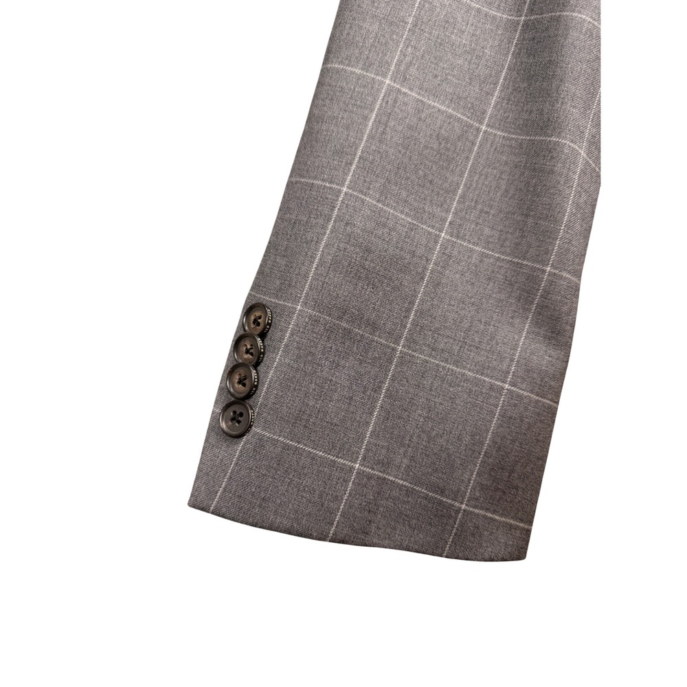 Ted Baker Endurance 40R Gray Windowpane Wool Sport Coat Blazer‎ JAYCI - Picture 3 of 12